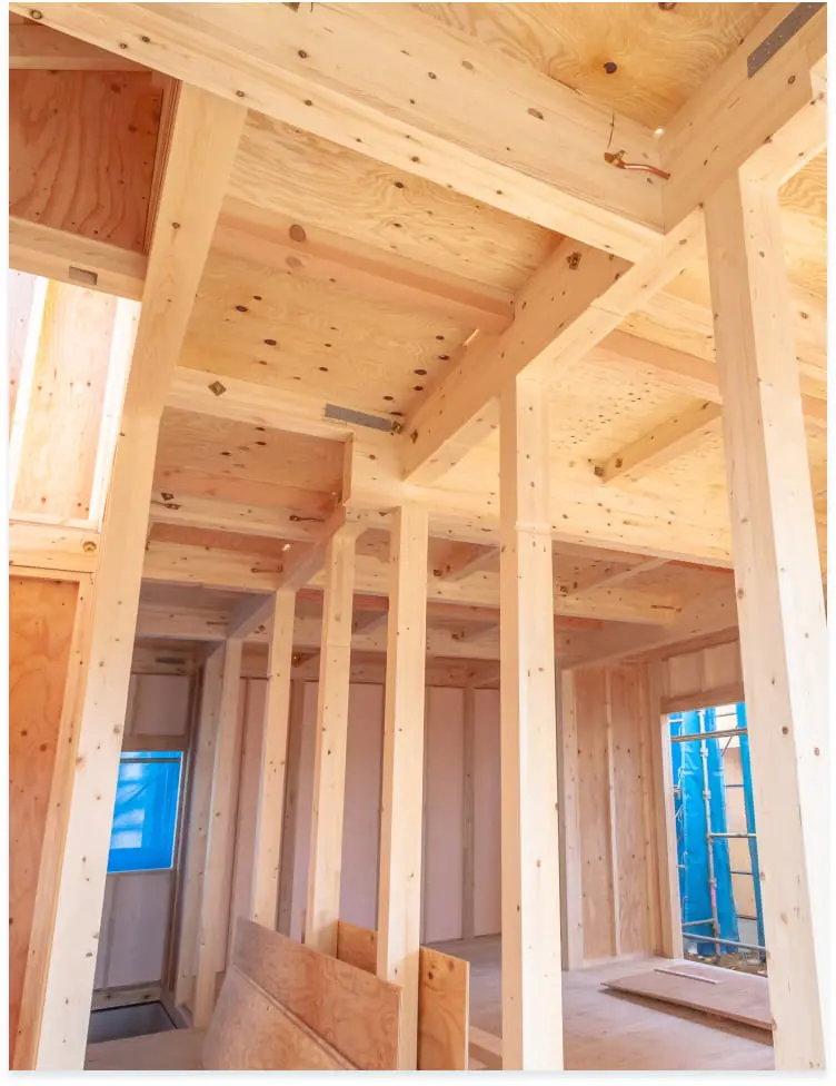 木造建築の骨組み